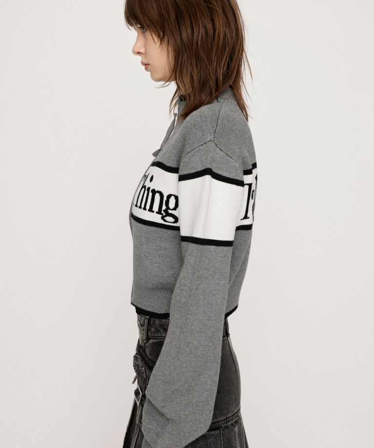 SLY「LINE LOGO ZIP カーディガン」|カーディガン|