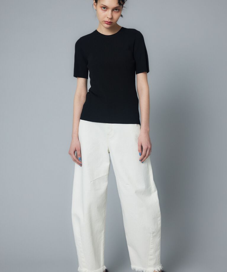 HeRIN.CYE「Back slit knit tops」|Tシャツ・カットソー|