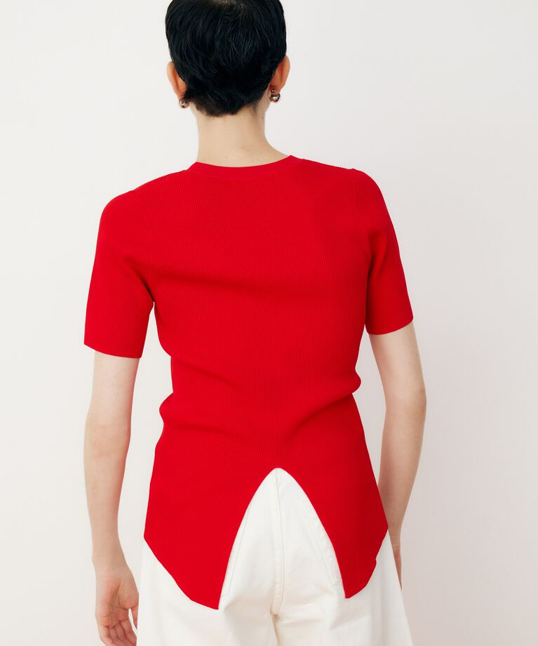 HeRIN.CYE「Back slit knit tops」|Tシャツ・カットソー|