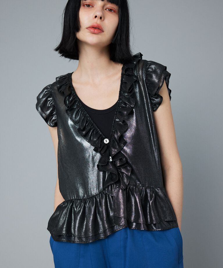 HeRIN.CYE「Many frill tops」|シャツ・ブラウス|BLK