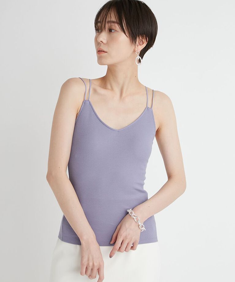 emmi atelier「【emmi atelier】カップ付きリブキャミソール」|キャミソール|LBLU