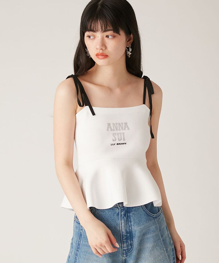 LILY BROWN「【WEB限定カラー】【LILY BROWN × ANNA SUI】ペプラムトップス」|ニット・セーター|