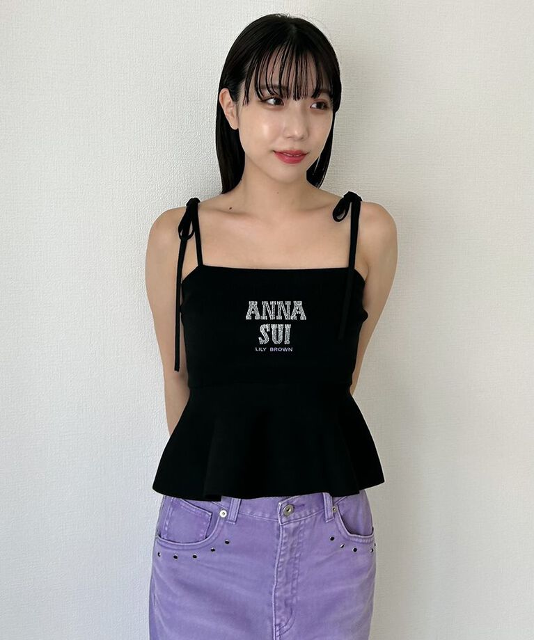 LILY BROWN「【WEB限定カラー】【LILY BROWN × ANNA SUI】ペプラムトップス」|ニット・セーター|