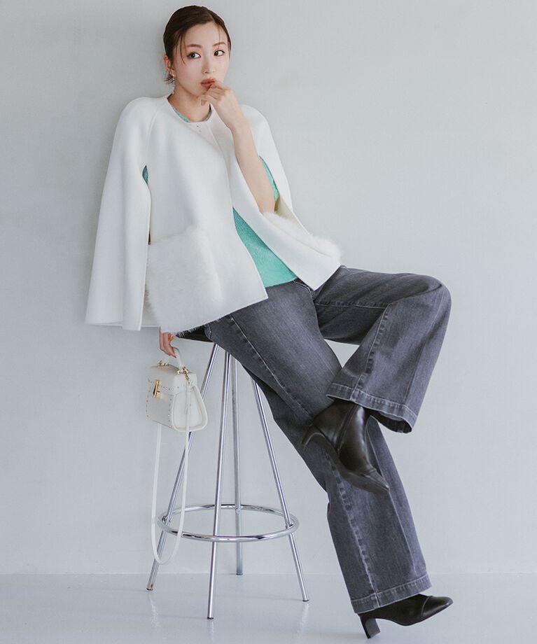 CELFORD「ストレートデニムパンツ」|デニム|GRY