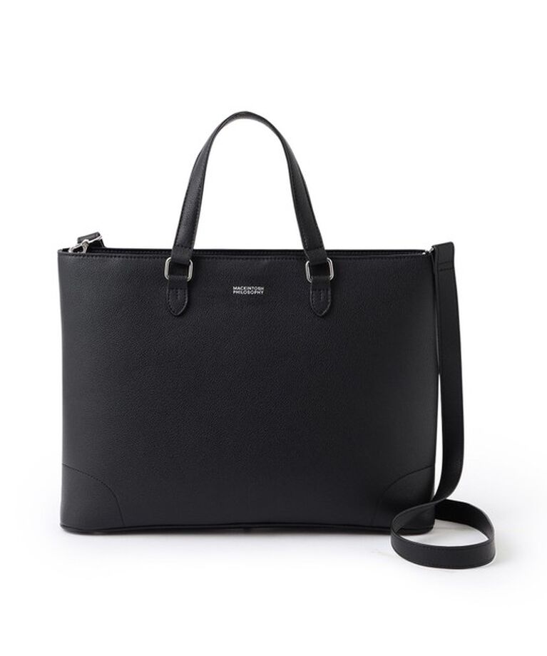 MACKINTOSH PHILOSOPHY「シンセティックシュリンクレザー 2WAYトートバッグ」|トートバッグ|ブラック