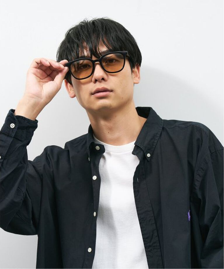  「【WEB限定】ウェリントン型 サングラス | 軽量 カラーレンズ トレンド 紫外線対策 UVカット 大きめサイズ」|サングラス|ブラック系その他1