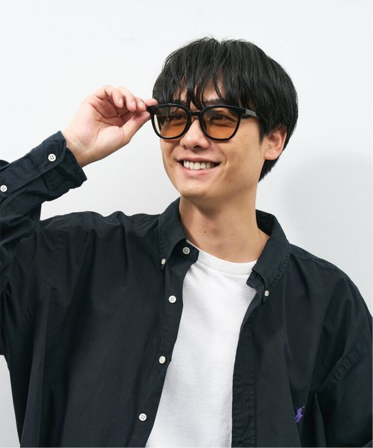  「【WEB限定】ウェリントン型 サングラス | 軽量 カラーレンズ トレンド 紫外線対策 UVカット 大きめサイズ」|サングラス|