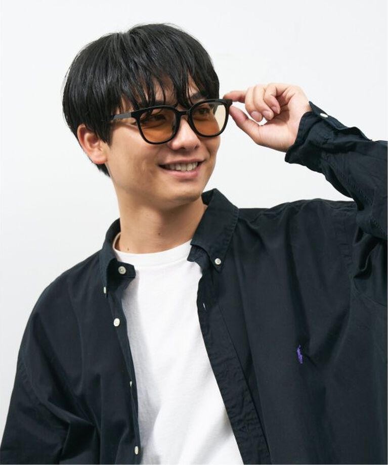  「【WEB限定】ウェリントン型 サングラス | 軽量 カラーレンズ トレンド 紫外線対策 UVカット 大きめサイズ」|サングラス|