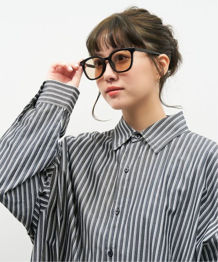  「【WEB限定】ウェリントン型 サングラス | 軽量 カラーレンズ トレンド 紫外線対策 UVカット 大きめサイズ」|サングラス|