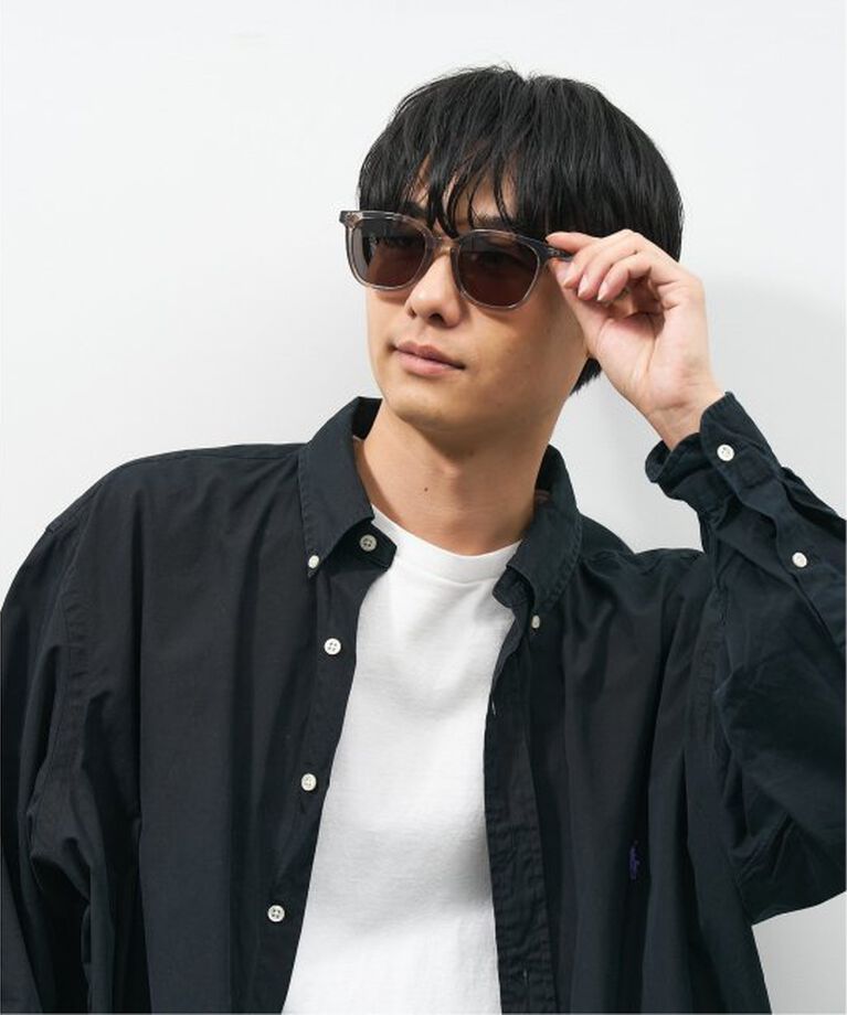  「【WEB限定】ウェリントン型 サングラス | 軽量 カラーレンズ トレンド 紫外線対策 UVカット 大きめサイズ」|サングラス|