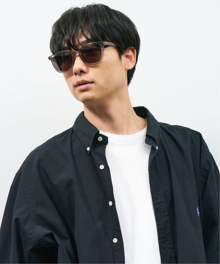  「【WEB限定】ウェリントン型 サングラス | 軽量 カラーレンズ トレンド 紫外線対策 UVカット 大きめサイズ」|サングラス|