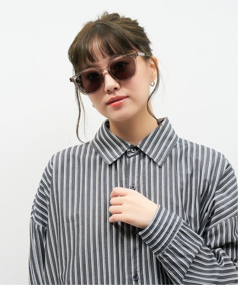  「【WEB限定】ウェリントン型 サングラス | 軽量 カラーレンズ トレンド 紫外線対策 UVカット 大きめサイズ」|サングラス|