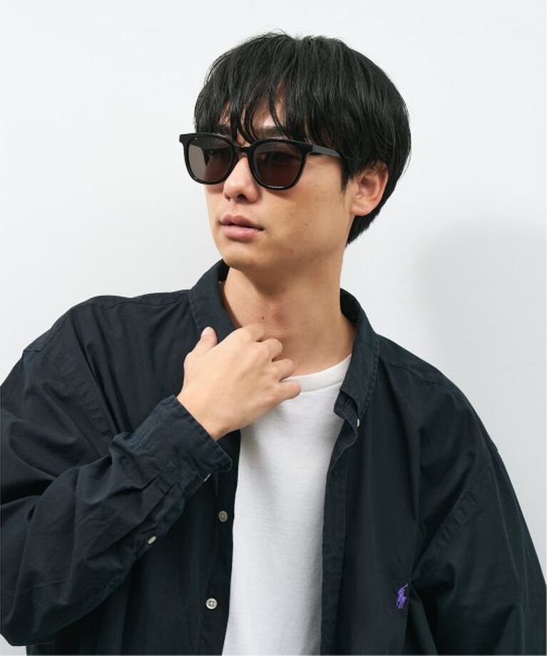  「【WEB限定】ウェリントン型 サングラス | 軽量 カラーレンズ トレンド 紫外線対策 UVカット 大きめサイズ」|サングラス|