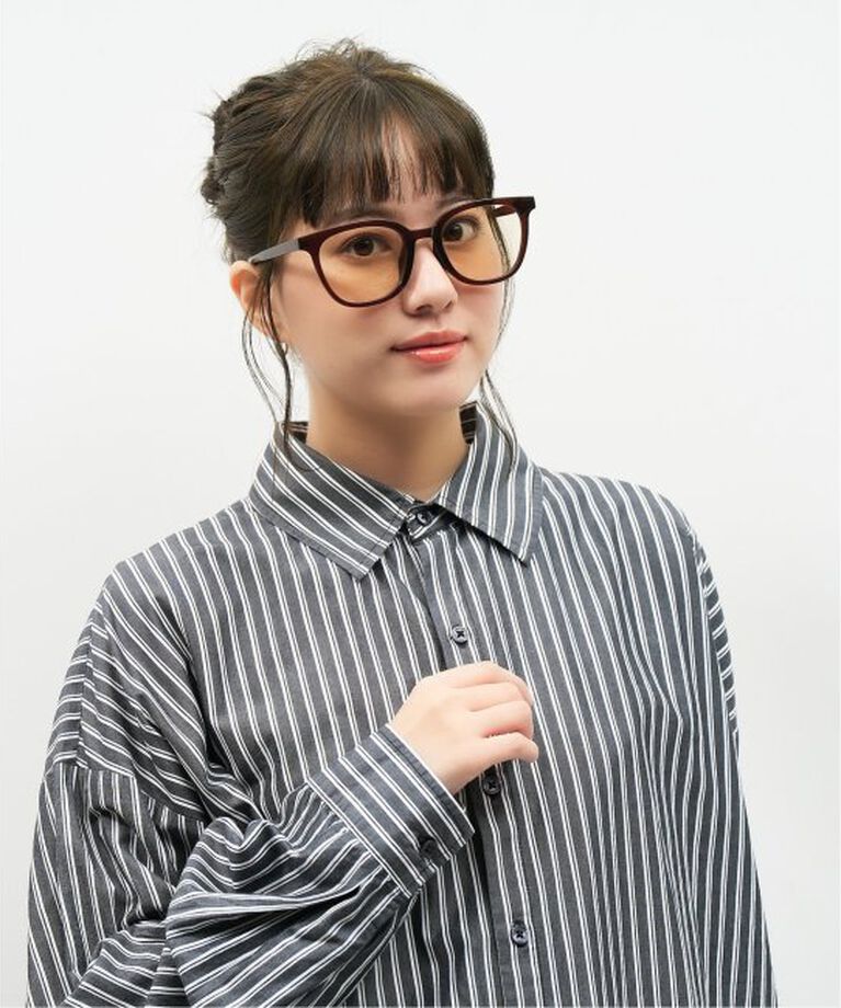  「【WEB限定】ウェリントン型 サングラス | 軽量 カラーレンズ トレンド 紫外線対策 UVカット 大きめサイズ」|サングラス|