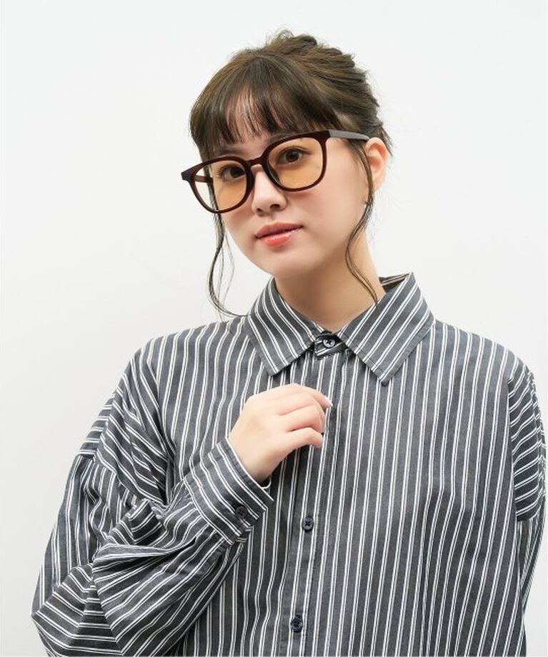  「【WEB限定】ウェリントン型 サングラス | 軽量 カラーレンズ トレンド 紫外線対策 UVカット 大きめサイズ」|サングラス|