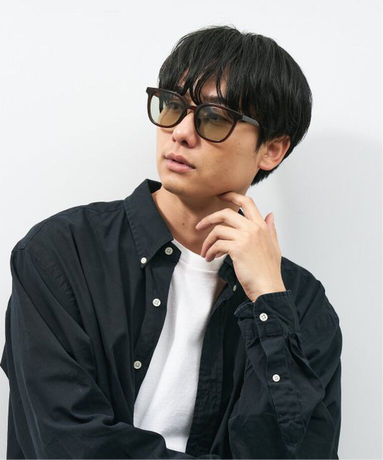  「【WEB限定】ウェリントン型 サングラス | 軽量 カラーレンズ トレンド 紫外線対策 UVカット 大きめサイズ」|サングラス|