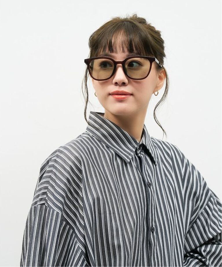  「【WEB限定】ウェリントン型 サングラス | 軽量 カラーレンズ トレンド 紫外線対策 UVカット 大きめサイズ」|サングラス|