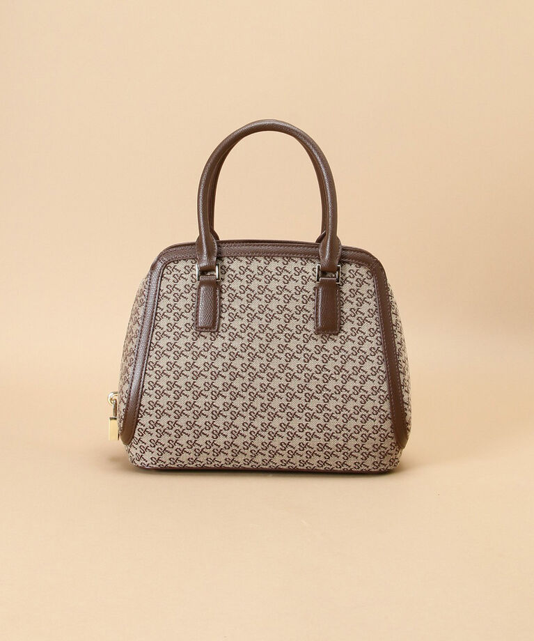 Samantha Thavasa「ST Jacquard トラペズミニヨン ボストンバッグ」|ハンドバッグ|