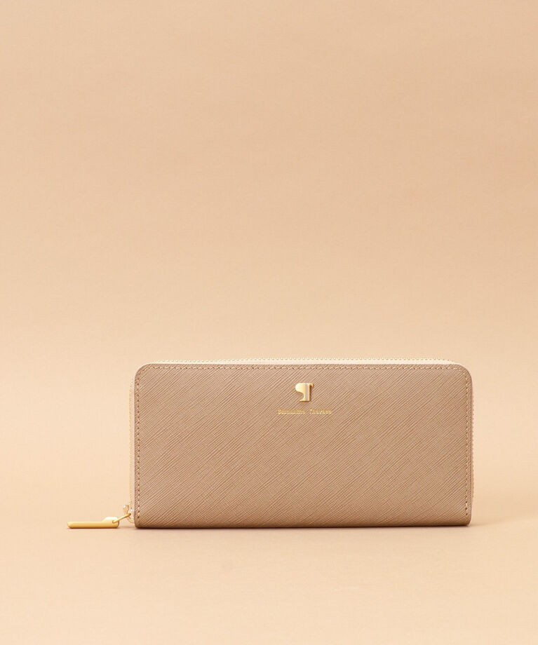 Samantha Thavasa「Pomme d'espoir ポムディスポワール バイカラーラウンドジップ長財布」|財布|ベージュ