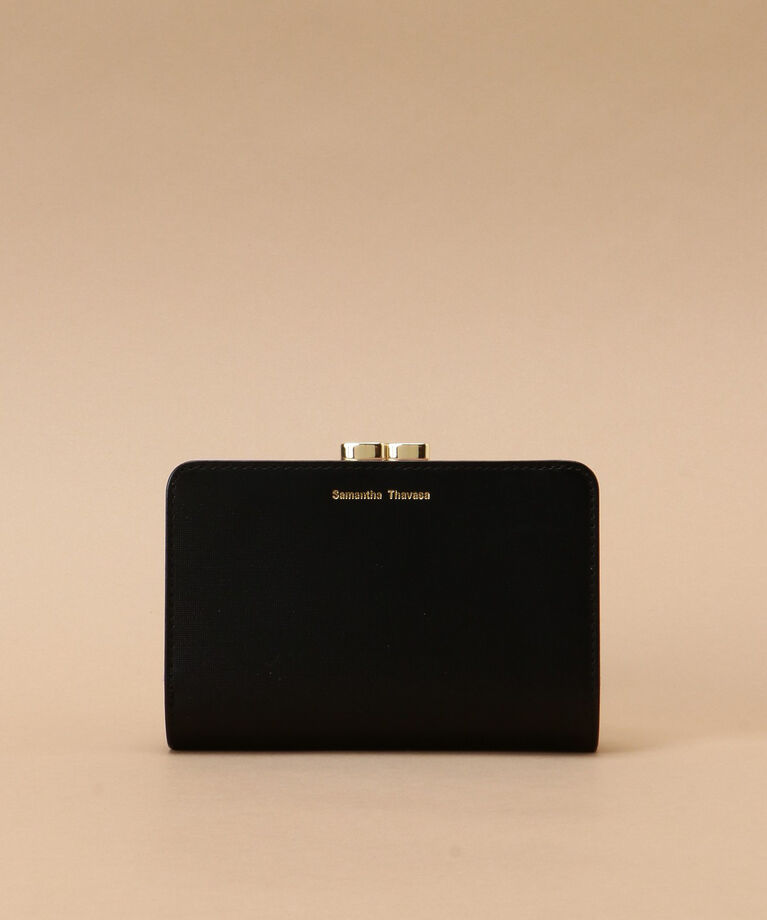 Samantha Thavasa「スマートバイカラー 口金折財布」|財布|ブラック