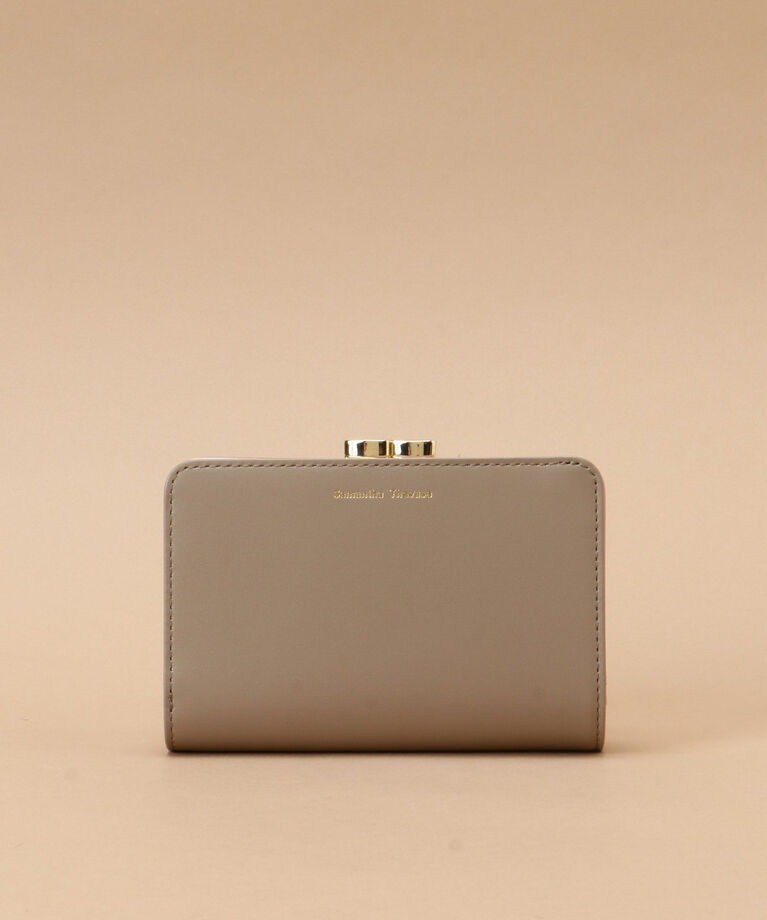 Samantha Thavasa「スマートバイカラー 口金折財布」|財布|グレージュ