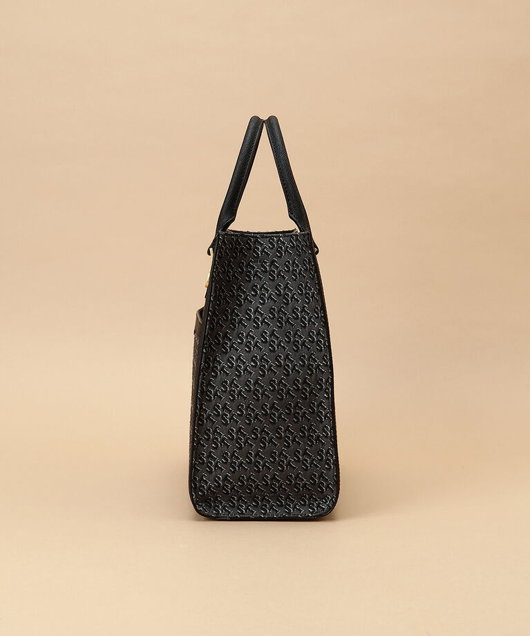 Samantha Thavasa「ST Jacquard シルエット スクエアトートバッグ」|トートバッグ|