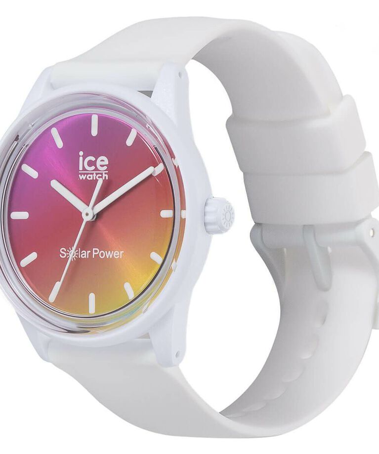 ICE-WATCH「〈ICE-WATCH(ｱｲｽｳｫｯﾁ)〉ICE solar power - ｻﾝｾｯﾄｶﾙﾌｫﾙﾆｱ - スモール」|腕時計|