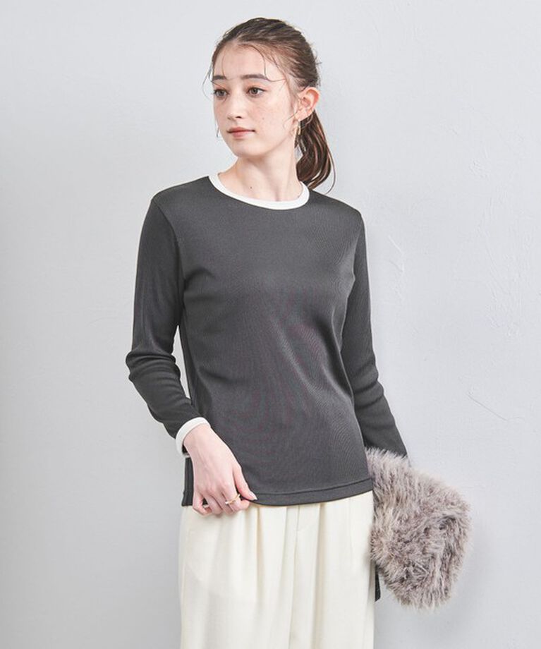 UNITED ARROWS「リブ バイカラー パイピング カットソー」|Tシャツ・カットソー|
