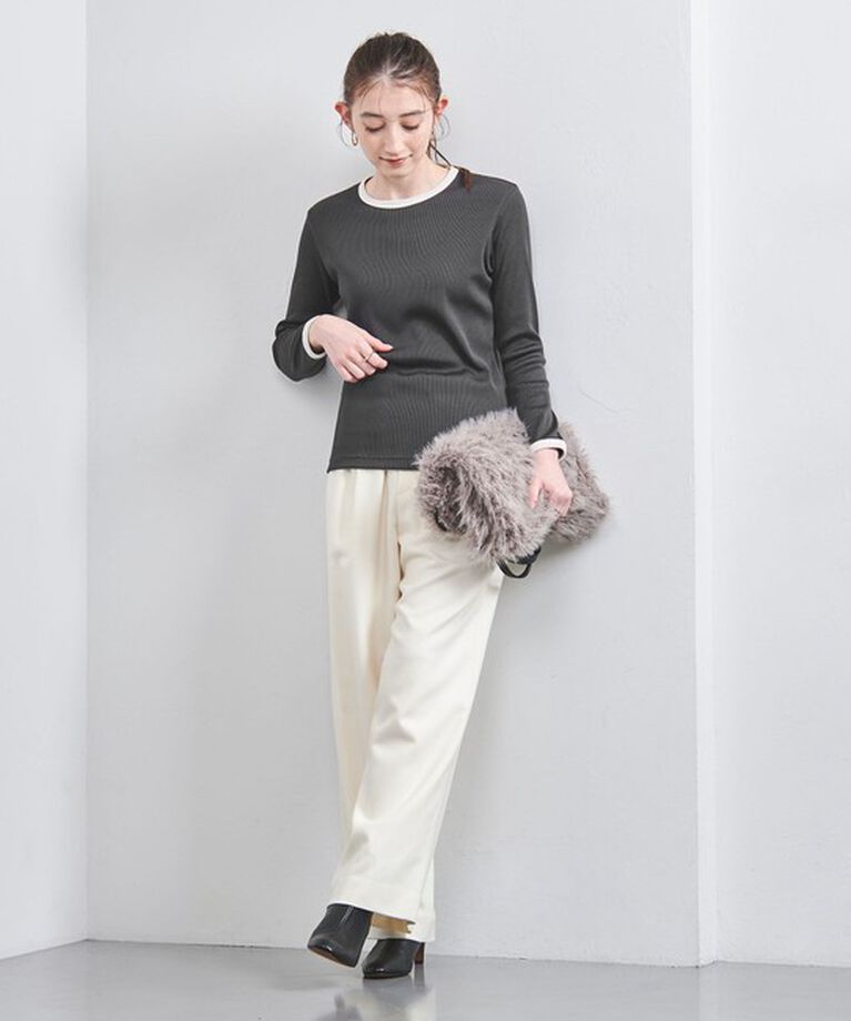 UNITED ARROWS「リブ バイカラー パイピング カットソー」|Tシャツ・カットソー|