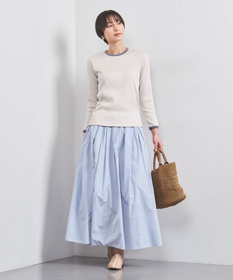 UNITED ARROWS「リブ バイカラー パイピング カットソー」|Tシャツ・カットソー|
