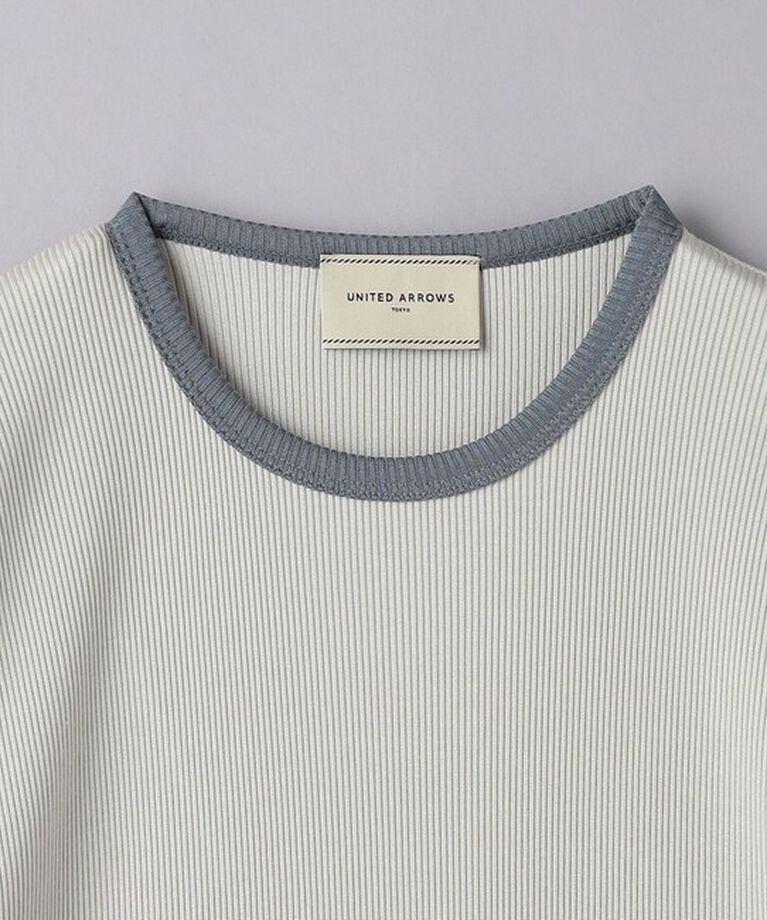 UNITED ARROWS「リブ バイカラー パイピング カットソー」|Tシャツ・カットソー|
