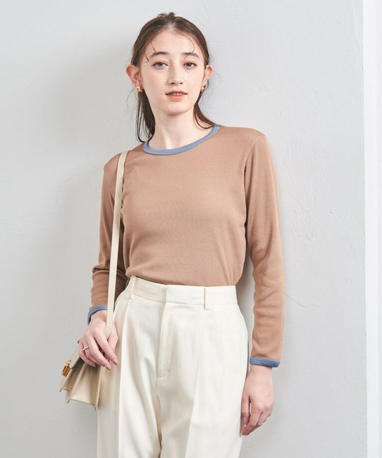 UNITED ARROWS「リブ バイカラー パイピング カットソー」|Tシャツ・カットソー|MD.BROWN