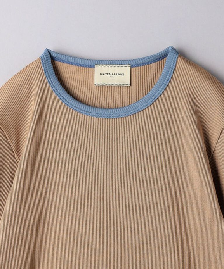 UNITED ARROWS「リブ バイカラー パイピング カットソー」|Tシャツ・カットソー|