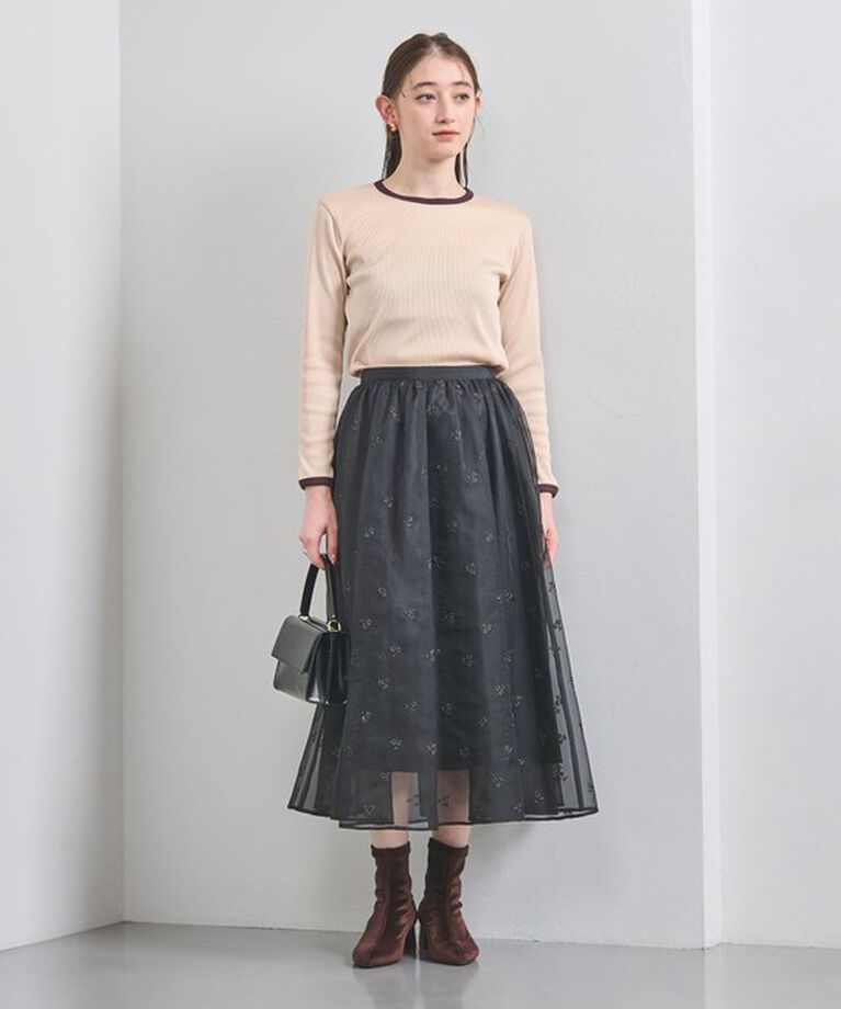 UNITED ARROWS「リブ バイカラー パイピング カットソー」|Tシャツ・カットソー|