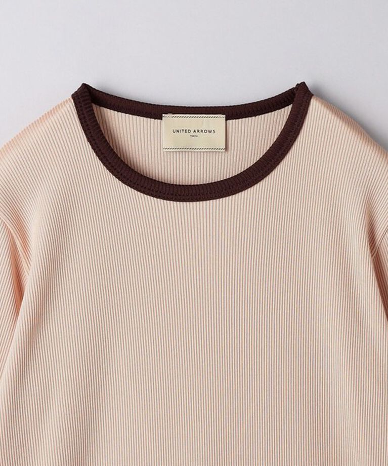 UNITED ARROWS「リブ バイカラー パイピング カットソー」|Tシャツ・カットソー|