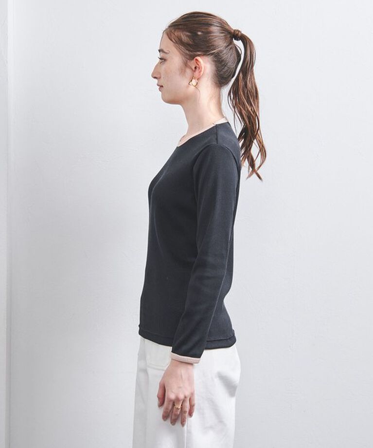 UNITED ARROWS「リブ バイカラー パイピング カットソー」|Tシャツ・カットソー|