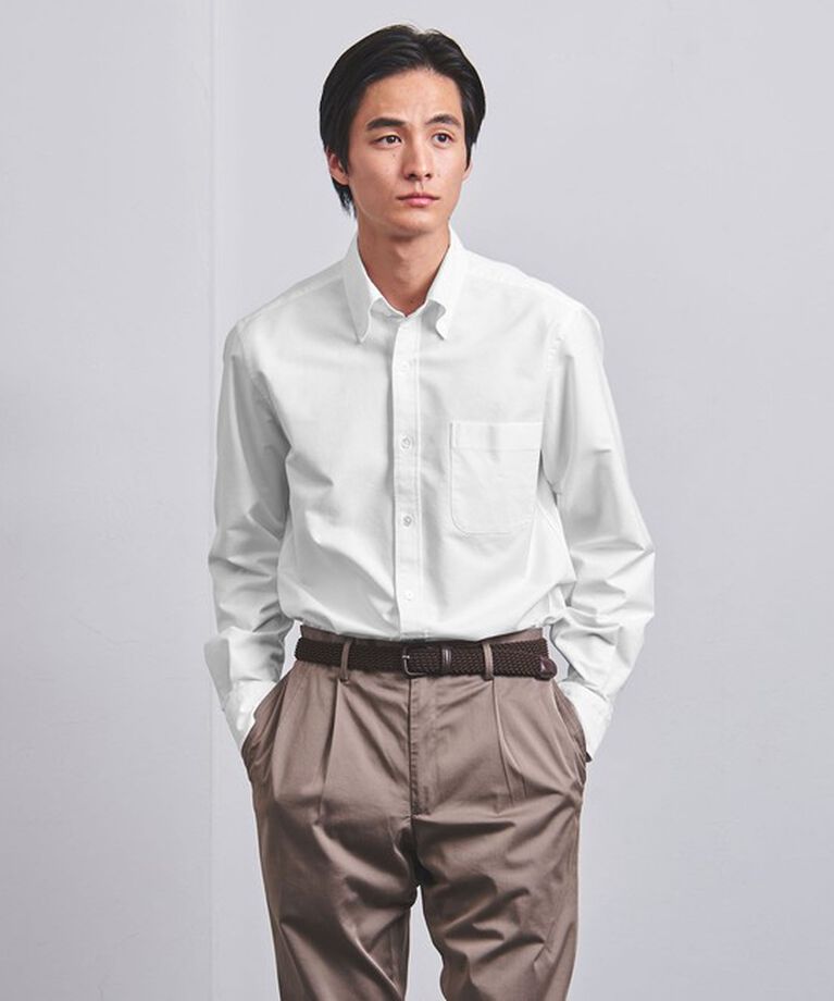 UNITED ARROWS「オーガニック コットン オックスフォード ボタンダウン シャツ」|シャツ・ブラウス|WHITE
