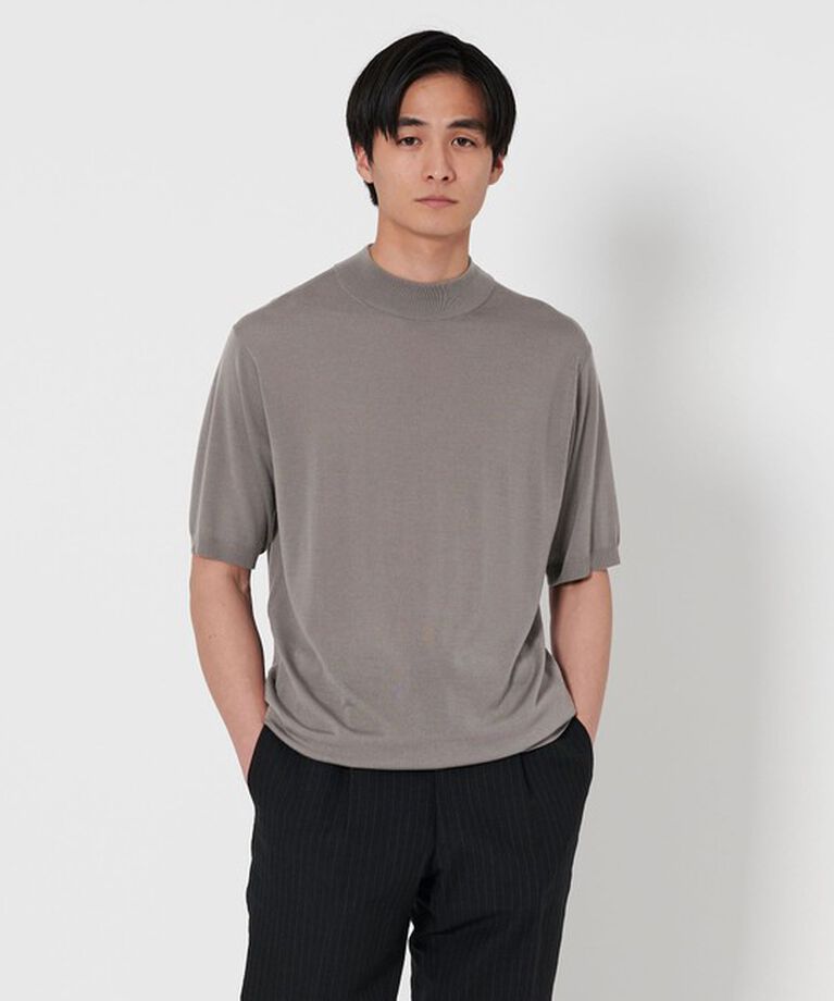 UNITED ARROWS「ウール ハイゲージ モックネック ニット」|ニット・セーター|