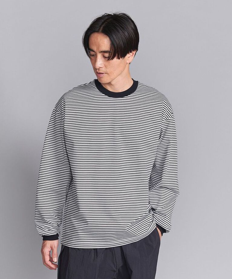 BEAUTY&YOUTH UNITED ARROWS「サンドイッチ ボーダー クルーネック カットソー」|Tシャツ・カットソー|WHITE