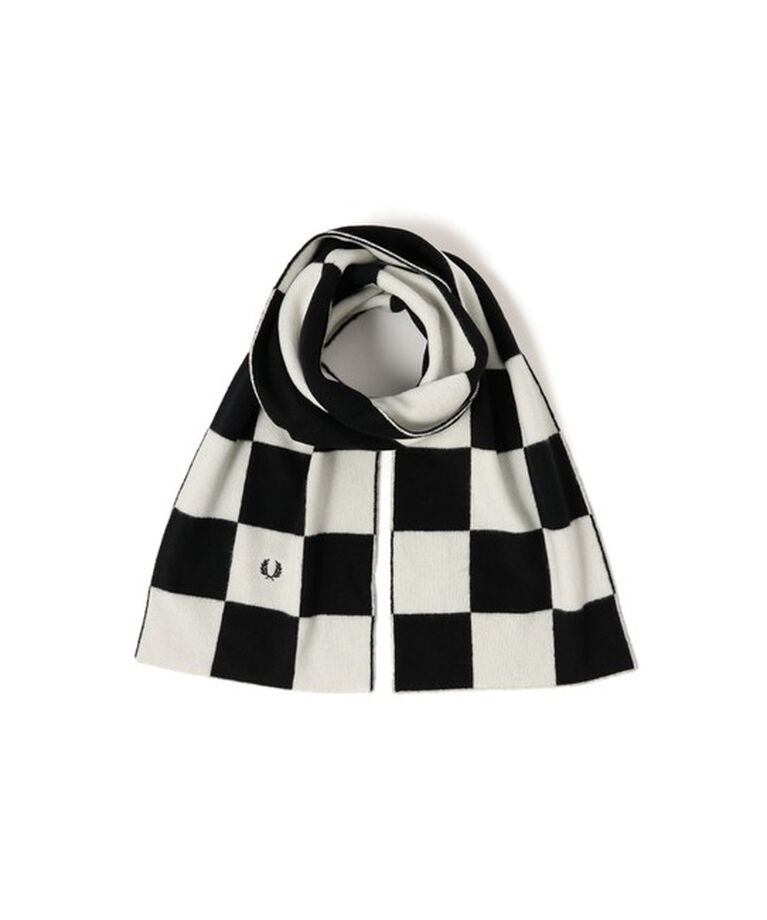 Ray BEAMS 「FRED PERRY / Chequerboard Lambswool Scarf」|ストール|