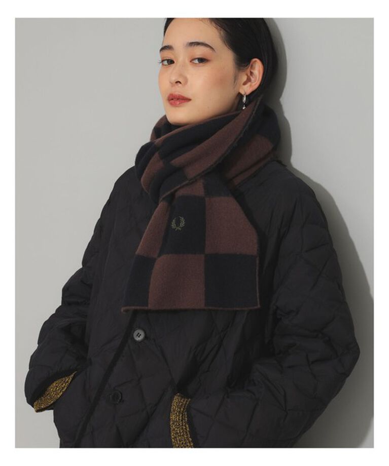 Ray BEAMS 「FRED PERRY / Chequerboard Lambswool Scarf」|ストール|