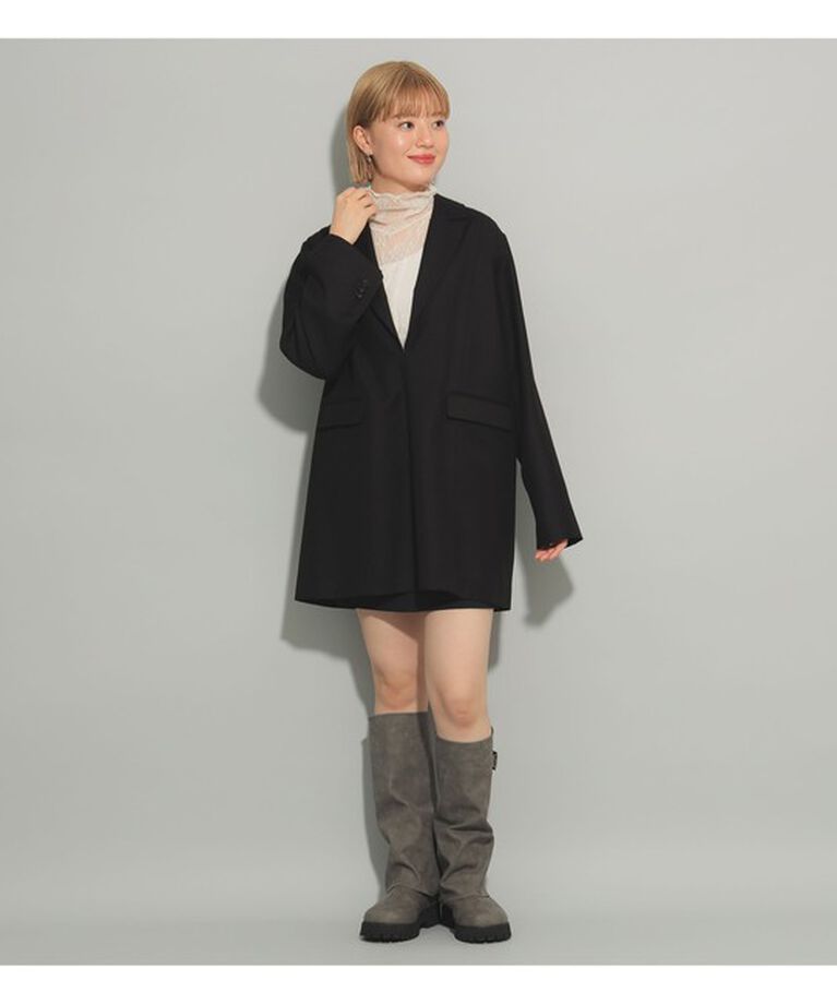 Ray BEAMS 「ジャケット ディテール ミニ ワンピース」|ワンピース|BLACK