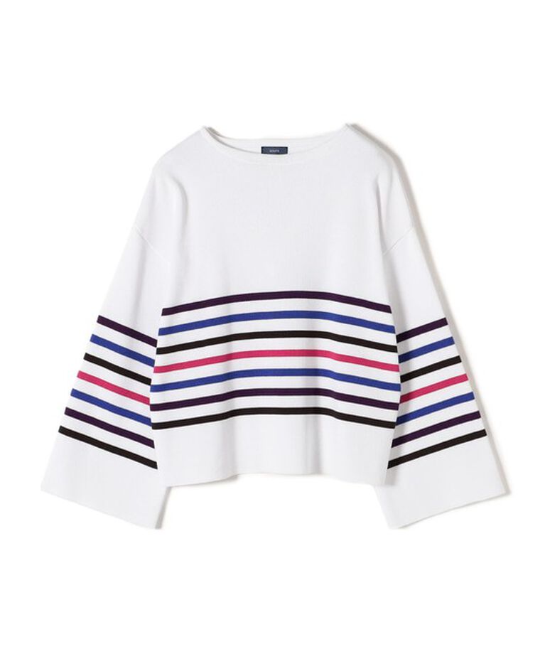 SHIPS for women「〈手洗い可能〉徳島ボーダーニットプルオーバー22FW◇」|ニット・セーター|