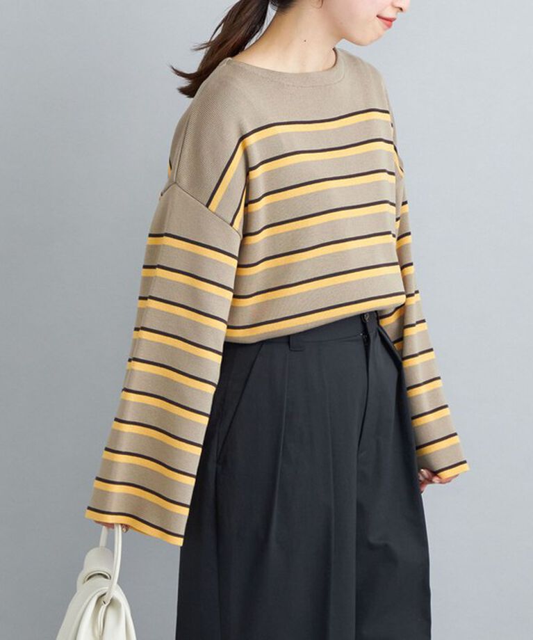 SHIPS for women「〈手洗い可能〉徳島ボーダーニットプルオーバー22FW◇」|ニット・セーター|