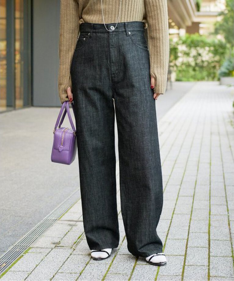 IENA LA BOUCLE「IENA LA BOUCLE ストレートカラーデニムパンツ」|デニム|