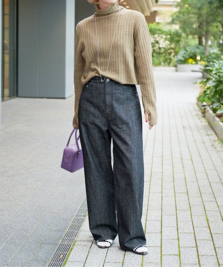 IENA LA BOUCLE「IENA LA BOUCLE ストレートカラーデニムパンツ」|デニム|