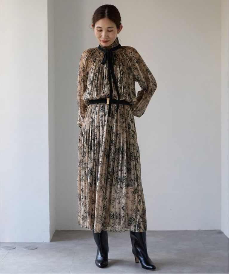 VERMEIL par iena「L’UNE（リュンヌ）プリーツドレス LU244-201」|ワンピース|