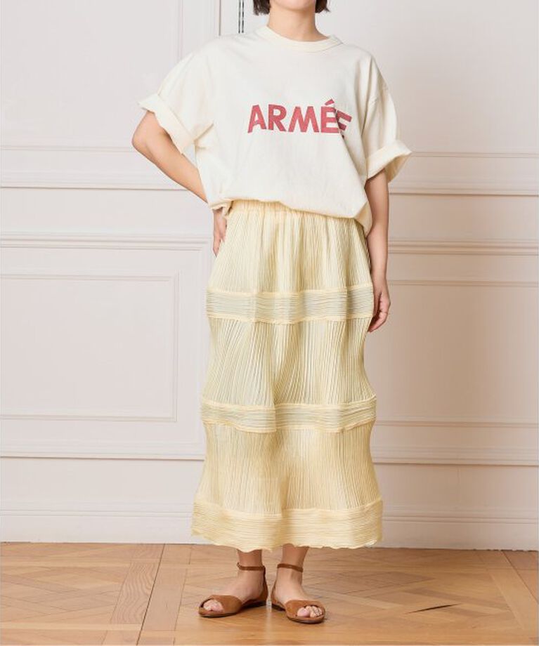 IENA LA BOUCLE「blurhms ROOTSTOCK/ブラームス ルーツストック PRINT Tシャツ BROOTS25S36D」|Tシャツ・カットソー|