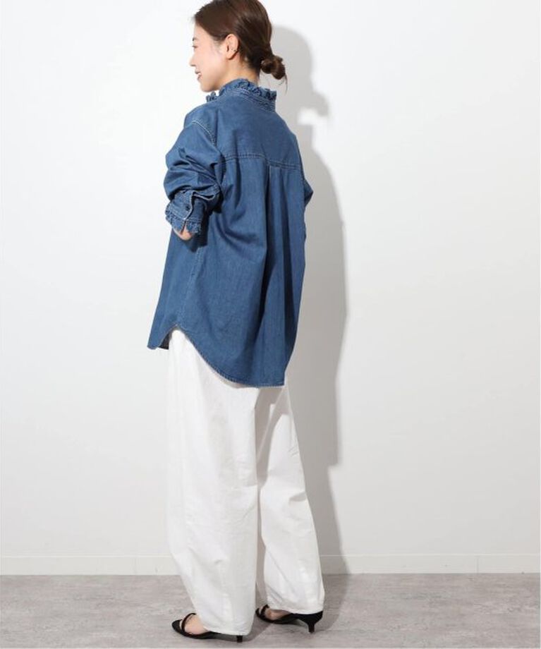 JOURNAL STANDARD relume「《追加9》デニムフリルブラウス」|シャツ・ブラウス|