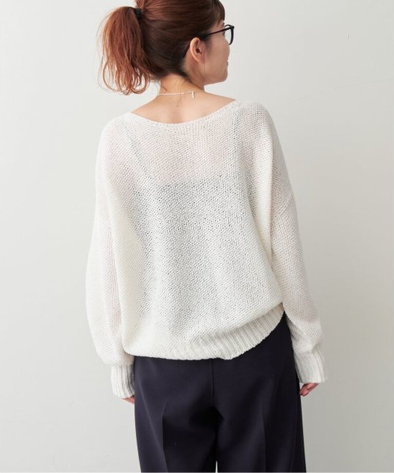 Spick and Span「ペーパーヤーン2WAYルーズプルオーバー」|ニット・セーター|
